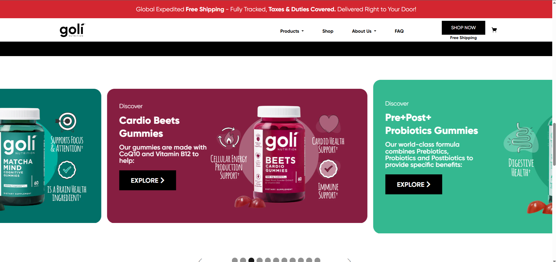 Goli Nutrition Website